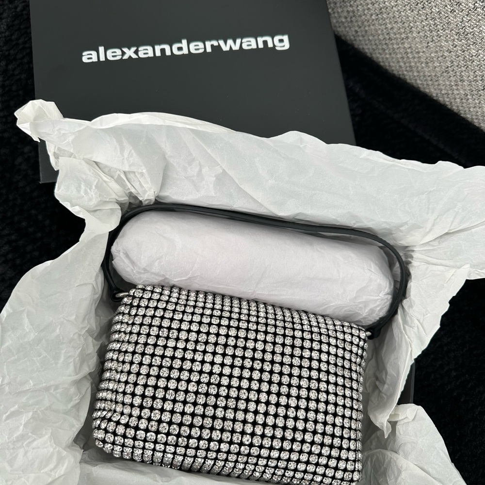 ALEXANDER WANG
Heiress crystal-embellished pouch bag perfect condition